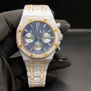 Sertifikalı D VVS Moissanite elmas Dial ekran mekanik İzle erkekler için Analog ekran ile lüks Premium kalite - Product Image 3