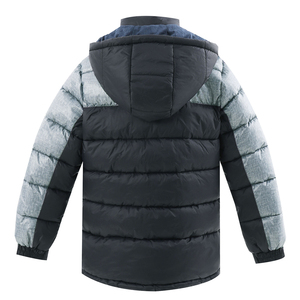 Custom High Quality Men's Stand Collar Puffer <b>Jacket</b> Hood Winter Outdoor Activities <b>Waterproof</b> Breathable Reversible Thick - Product Image 3