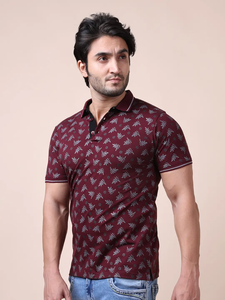 Camiseta elegante a la moda para hombre 100%, Camiseta estampada de corte regular mercerizada para cuello Polo, Media manga, ropa informal cómoda y elegante - Product Image 5