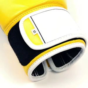Gants de boxe imprimés avec logo personnalisé en cuir véritable Premium MMA Arts martiaux Muay Thai Kick Boxing professionnel de haute qualité - Product Image 4