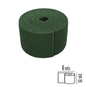 Estropajo Profesional de Fibra Verde. Rollo de 14 cm x 6 m. - Product Image 2
