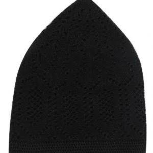 Gorro de Oración Musulmán Negro para Hombre, Kufi Islámico Liso, Gorro Blanco de Pakistán, Gorros de Oración Islámicos, Topi Turco para Namaz - Product Image 5