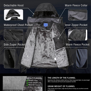 Vestes de ski respirantes personnalisées pour l'hiver OEM vêtements d'extérieur de neige imperméables avec le soutien du fabricant de marque privée - Product Image 6