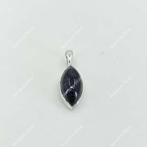 Colgante Hecho a Mano de Plata de Ley 925 con Piedra Dorada Azul Natural, Patrón Único, Regalo de Compromiso, Joyería - Product Image 3