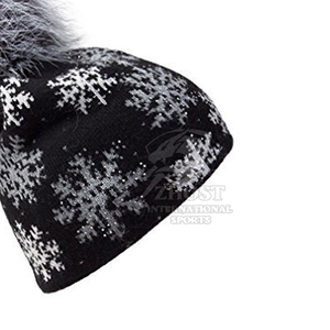 Black Leaf Pom Pom <b>Beanie</b> Breathable <b>Waterproof</b> Winter Hat Soft Warm Unisex Street Style Casual Home Use for Outdoor Travel - Product Image 6