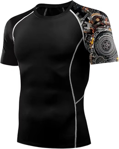 เสื้อรัดกล้ามเนื้อคุณภาพสูงสำหรับผู้ชาย ผลิตจากโพลีเอสเตอร์ 100% เป็นมิตรต่อสิ่งแวดล้อม เหมาะสำหรับฝึกซ้อม BJJ แขนยาว สำหรับกีฬา MMA - Product Image 6