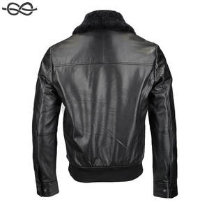 Chaqueta de Cuero Curtido Vegetal Negro con Cuello Alto Desmontable y Capucha, Estilo HIGH STREET, Alta Calidad, Transpirable para Todas las Estaciones - Product Image 3