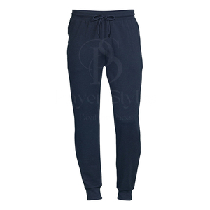 Joggers 100% coton de haute qualité du fabricant LOGO personnalisé taille moyenne devant plat droit léger teint uni décontracté - Product Image 5