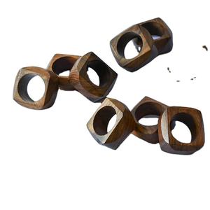 Anillos de madera de Acacia hechos a mano, alta calidad, para cualquier lugar como el hogar y restaurante - Product Image 1