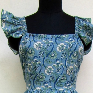 Nouvelle arrivée Robe longue encolure carrée avec sangle au dos Robe longue femme à imprimé floral - Product Image 3