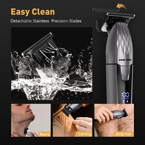 Tondeuse à cheveux sans fil professionnelle pour hommes, tondeuse à barbe de qualité barbier avec source d'alimentation, prise US - Product Image 6