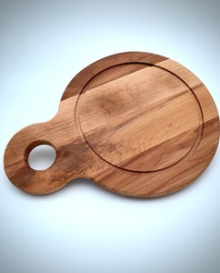 Tabla de Cortar de Madera Hecha a Mano con Bordes y Esquinas Redondeados, Tabla de Cortar de Madera Ecológica para la Preparación de Alimentos sin Plástico - Product Image 2