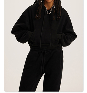 เสื้อฮู้ดเอวลอยลำลองสำหรับผู้หญิงดีไซน์คลาสสิกป้องกันการเกิดเสื้อผ้าระบายอากาศได้ดี2026ฤดูหนาว - Product Image 5