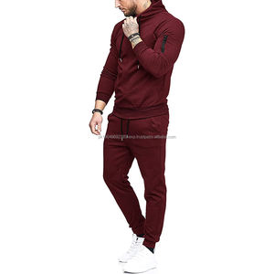 ชุดวอร์มผู้ชายแบบมีซิปเต็มตัวและกางเกงจ็อกเกอร์ ผ้าโพลีเอสเตอร์เทคฟลีซ ลายทาง ชุดกีฬาฤดูหนาว-ขายส่ง - Product Image 5