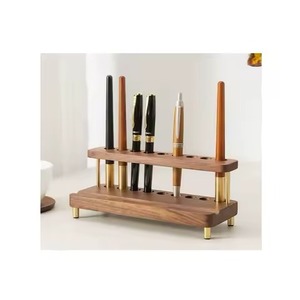 Organizador elegante hecho a mano de madera para bolígrafo, soporte de almacenamiento elegante para escritorio, oficina, estudio en casa, Ideal para amantes de la papelería - Product Image 4