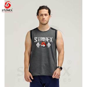 Fitness Wear Tank Top Custom Logo 100% Cotton Quick Dry Workout Wear Tank Top For Men's With Different Design OEM Services - Product Image 2