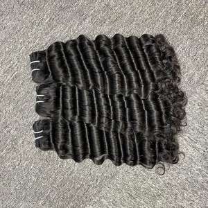Article chaud 2024 100% paquets de cheveux vierges bruts du Vietnam à double tirage naturels en vrac Deep Wave Achetez maintenant pour obtenir une réduction - Product Image 2