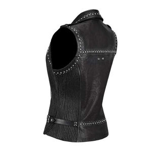 Wholesale Genuine Leather Zipper <b>Women's</b> Vests High Quality Custom Fabric & Color Oversized Vest & <b>Waistcoat</b> - Product Image 2