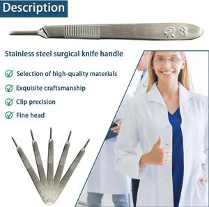 Manche de scalpel chirurgical médical de qualité supérieure, alimentation manuelle, acier inoxydable, base pour utilisation chirurgicale - Product Image 5