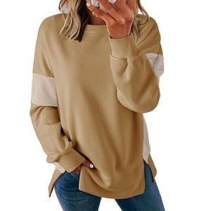 Best Price Luxury Long Sleeve Neck Shoulder Slope Solid Comfortable Oversized <b>Women's</b> Cotton Fleece Quick-Drying Winter - Product Image 1