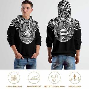 Nouveauté : sweats à capuche personnalisés en polyester pour hommes, vêtements de sport imprimés de qualité supérieure, sweats à capuche au meilleur prix - Product Image 2