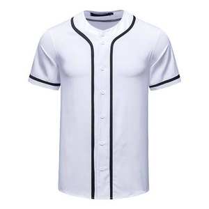 Maillots de baseball d'équipe personnalisés, qualité supérieure, polyester respirant, col en V, vêtements de sport, vêtements de baseball et de softball pour adultes - Product Image 2
