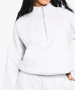 Jersey de lana de algodón con logotipo personalizado de estilo callejero para mujer, sudadera de gran tamaño, cómoda - Product Image 1