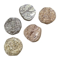 Kancing Logam 1 Lubang Berlapis Rhinestone dari Paduan Seng Ramah Lingkungan Bebas Nikel Berkualitas Terbaik dengan Berbagai Warna untuk Kemeja.