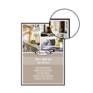 Modern A2/A4 Size Black Matte Aluminum <b>Poster</b> Photo Frame Silver Metal with Wood Alloy Square Shape for Home Decor 70 X 100cm - Product Image 1