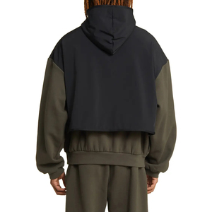 Nueva llegada de doble capa para hombre personalizado impreso sudaderas con capucha 2024 nueva llegada para hombre gota hombro sudaderas con capucha - Product Image 6