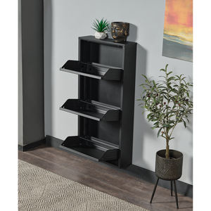 Support mural moderne à 3 niveaux en acier inoxydable thermolaqué de 0,6 mm d'épaisseur, couleur personnalisée, étanche, écologique, facile à assembler - Product Image 3