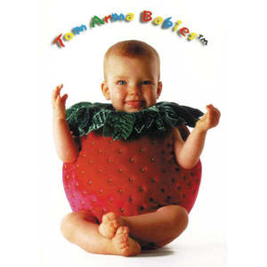Carte postale pour bébé Tom Arma en plastique, motif fraise, pour les occasions d'anniversaire - Product Image 1