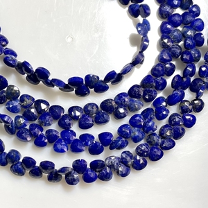 High Quality 4-4.5MM Lapiz Lazuli Faceted Tiny Heart Shape Briolette <b>Beads</b> <b>Blue</b> Gemstone <b>Beads</b> Wholesale Good Quality Supplier - Product Image 3