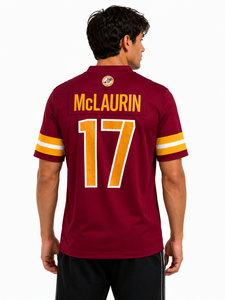 เสื้อฟุตบอลผู้ชาย 17 แมคลอริน คอวี แขนสั้น ระบายเหงื่อได้ดี ทรงแอธเลติก ผ้าตาข่ายโพลีเอสเตอร์ พิมพ์ชื่อทีม - Product Image 4