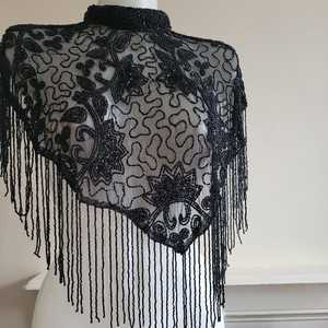 High Fashion Preppy Style Beaded <b>Cape</b> Unique Handmade Party Wrap for <b>Women</b> and Adults ODM Club Wear - Product Image 3