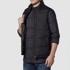 Logo personnalisé mode hiver fermeture éclair hiver veste sans manches nouveauté matelassé vers le bas coupe-vent bouffant hommes gilets - Product Image 5