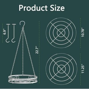 Maceta Colgante de Metal Blanca Premium para Plantas de Interior, Decoración Moderna para Sala de Estar, Dormitorio, Oficina y Balcón, de la India - Product Image 3