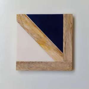 Nuevo estilo, hermoso diseño, madera y resina, Forma cuadrada, posavasos para servir, mesa, decorar, modelo usado, estilo, utensilios de cocina para el hogar usados - Product Image 3