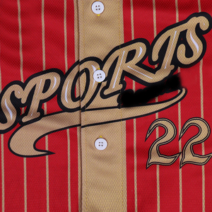 Camiseta de béisbol con logotipo personalizado de alta calidad, estilos ligeros de dos botones con mangas cortas para niños, camisetas de softball incluidas - Product Image 5