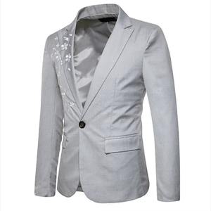 Nouvelle mode de blazer imprimé veste de costume Slim Fit dîner Sport OEM manteau Blazers pour la fête deux boutons personnalisé 3 pièces hommes Blazer - Product Image 6
