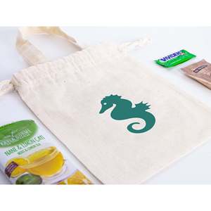 Sacs cadeaux réutilisables en coton biologique avec cordon de serrage pour événements d'anniversaire, logo personnalisé, recyclables - pour promotions, sacs de courses, sacs anti-poussière, style de vie - Product Image 2