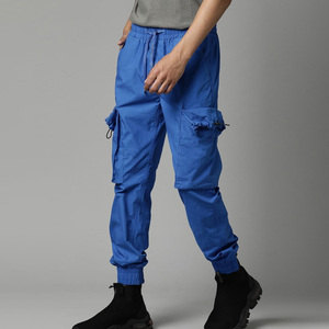 OEM Custom Made Safety Work Pants for Men Sweatpants with Pocket High Quality Blue Slim Fit Jogger Construction Pants - Product Image 2