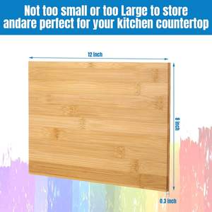 18 pièces planche à découper en bois en vrac cuisine planches à découper grand service ensemble de découpe en bois pour cuisine viande fromage - Product Image 2