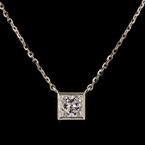 Collar de diamantes cultivados en laboratorio de corte princesa de 1 quilate, colgante ligero de oro amarillo de 14 quilates, joyería elegante para uso diario - Product Image 5