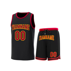 Custom Digital Print Breathable 100% Polyester Basketball Jersey Set Gradient Color Sleeveless <b>Tank</b> Top Elastic Waist Shorts - Product Image 3