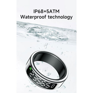 Anillo Inteligente de Acero IP68 Resistente al Agua con Pantalla LED, Carga Magnética, Monitor de Actividad Física, Monitor de Frecuencia Cardíaca, Monitorización del Sueño - Product Image 4