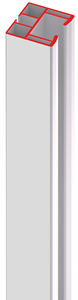 Binario di Scorrimento per Porta a Soffietto Monica, Colore Bianco, cm. 180 - Product Image 1