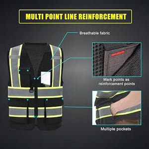Ropa DE SEGURIDAD reflectante con múltiples bolsillos, chaleco de construcción, chaleco reflectante de alta visibilidad para montar, chaqueta de tráfico, chaleco de seguridad, logotipo personalizado - Product Image 6