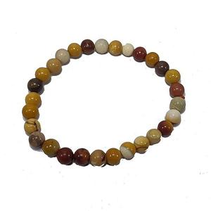 Bracelet en cristal Mookaite 6mm perles rondes réglage de la pierre cristal pierre précieuse bijoux de mode hommes et femmes cadeau énergie - Product Image 1