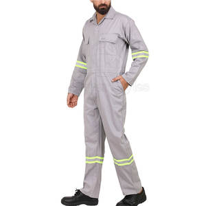 Overoles de trabajo de algodón ignífugos impresos personalizados uniformes de seguridad al por mayor con característica reflectante - Product Image 4